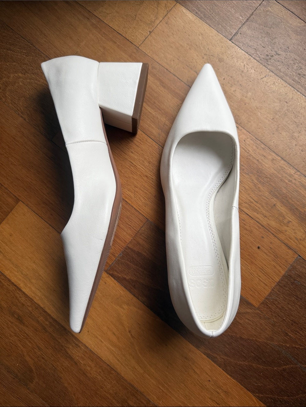 ASOS White Pointed Toe Women's Heels - Picture 4 of 10